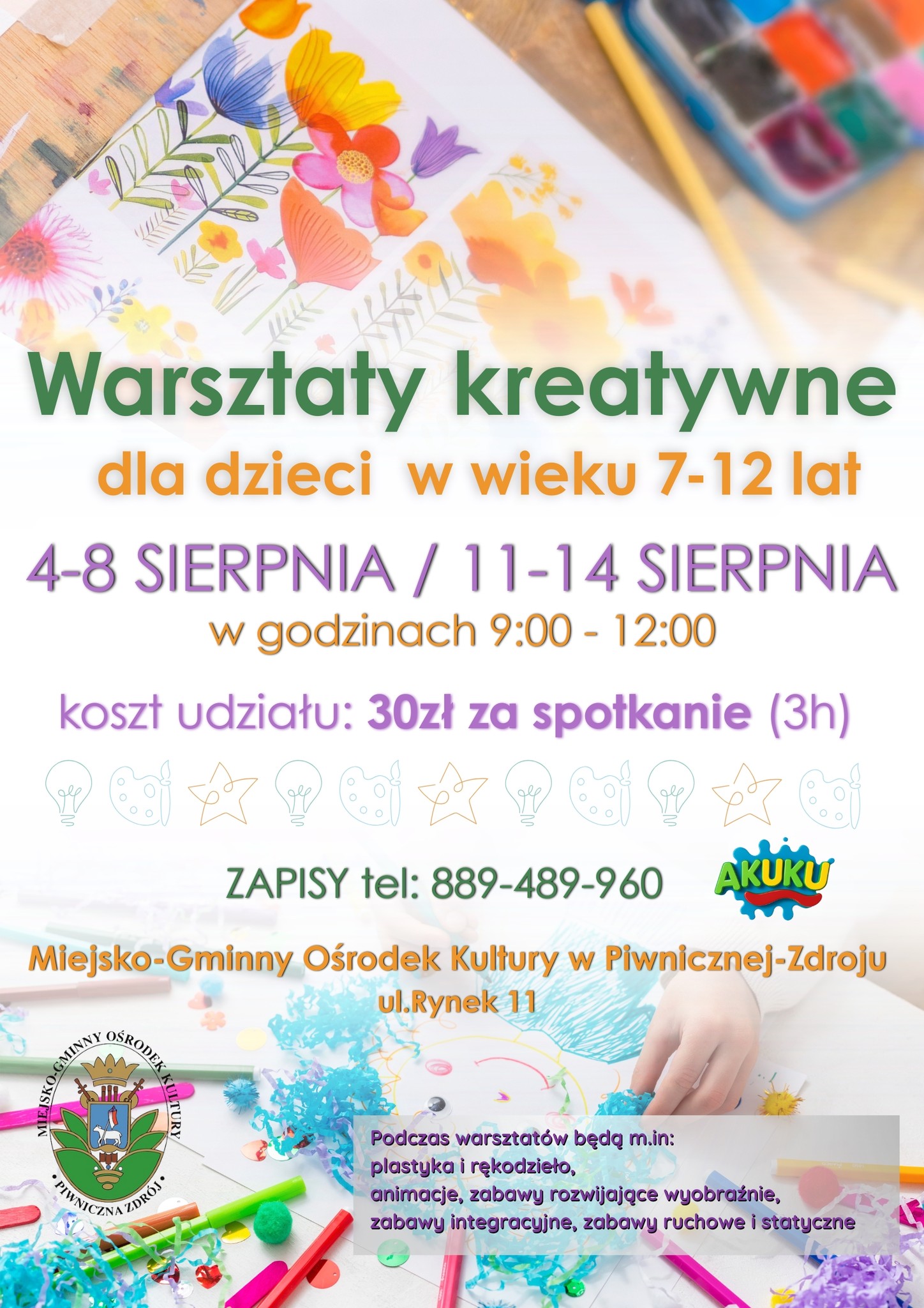 Wakacyjne warsztaty kreatywne