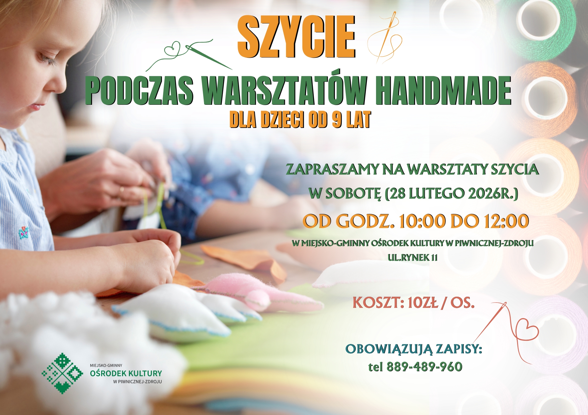 Warsztaty szycia dla dzieci!