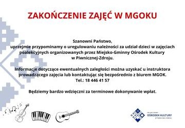 Zakończenie zajęć w MGOKu