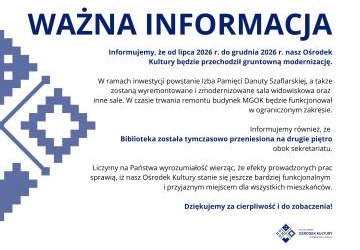 WAŻNA INFORMACJA !!
