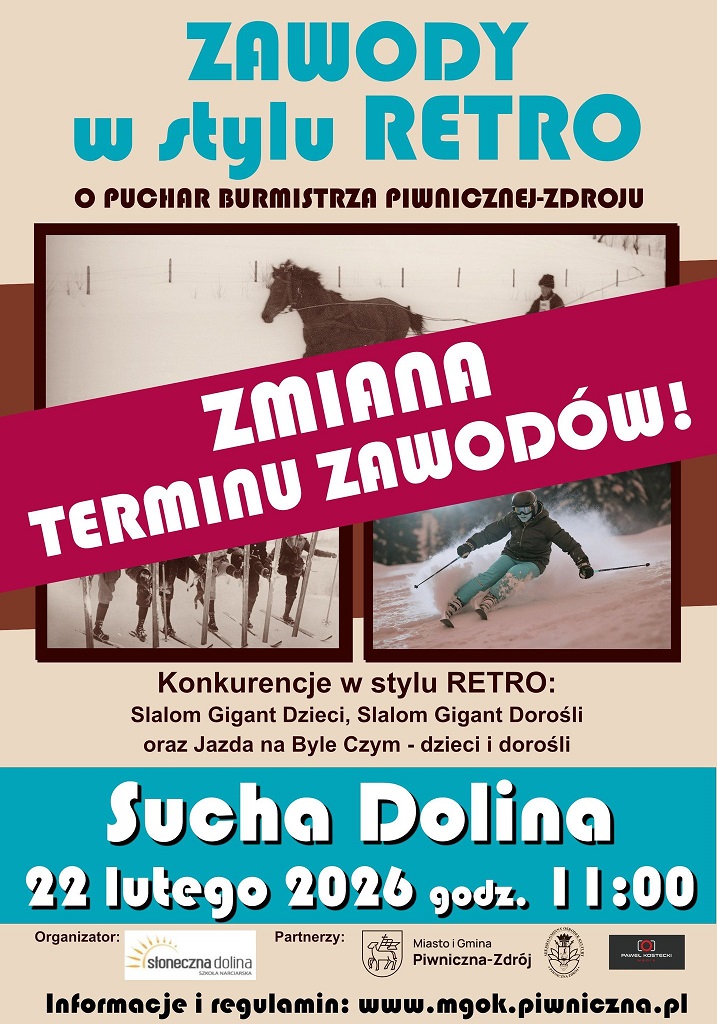 NOWY termin zawodów narciarskich w Suchej Dolinie