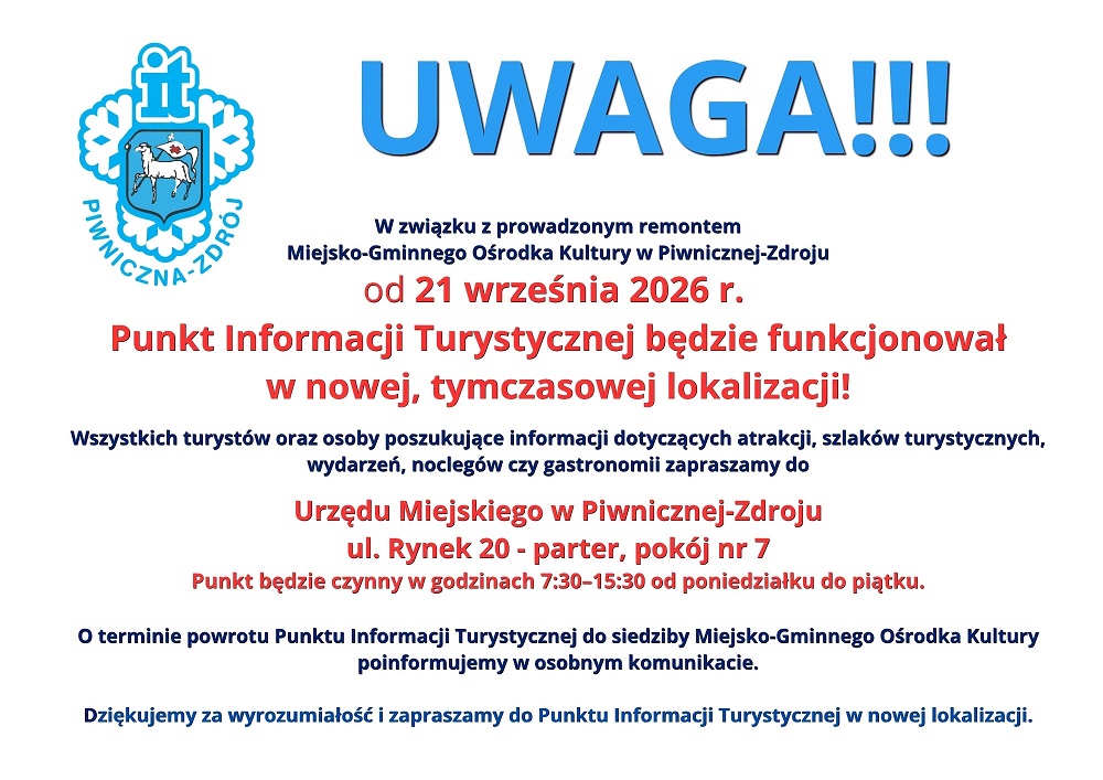 Punkt Informacji Turystycznej przeniesiony do budynku Urzędu MiG
