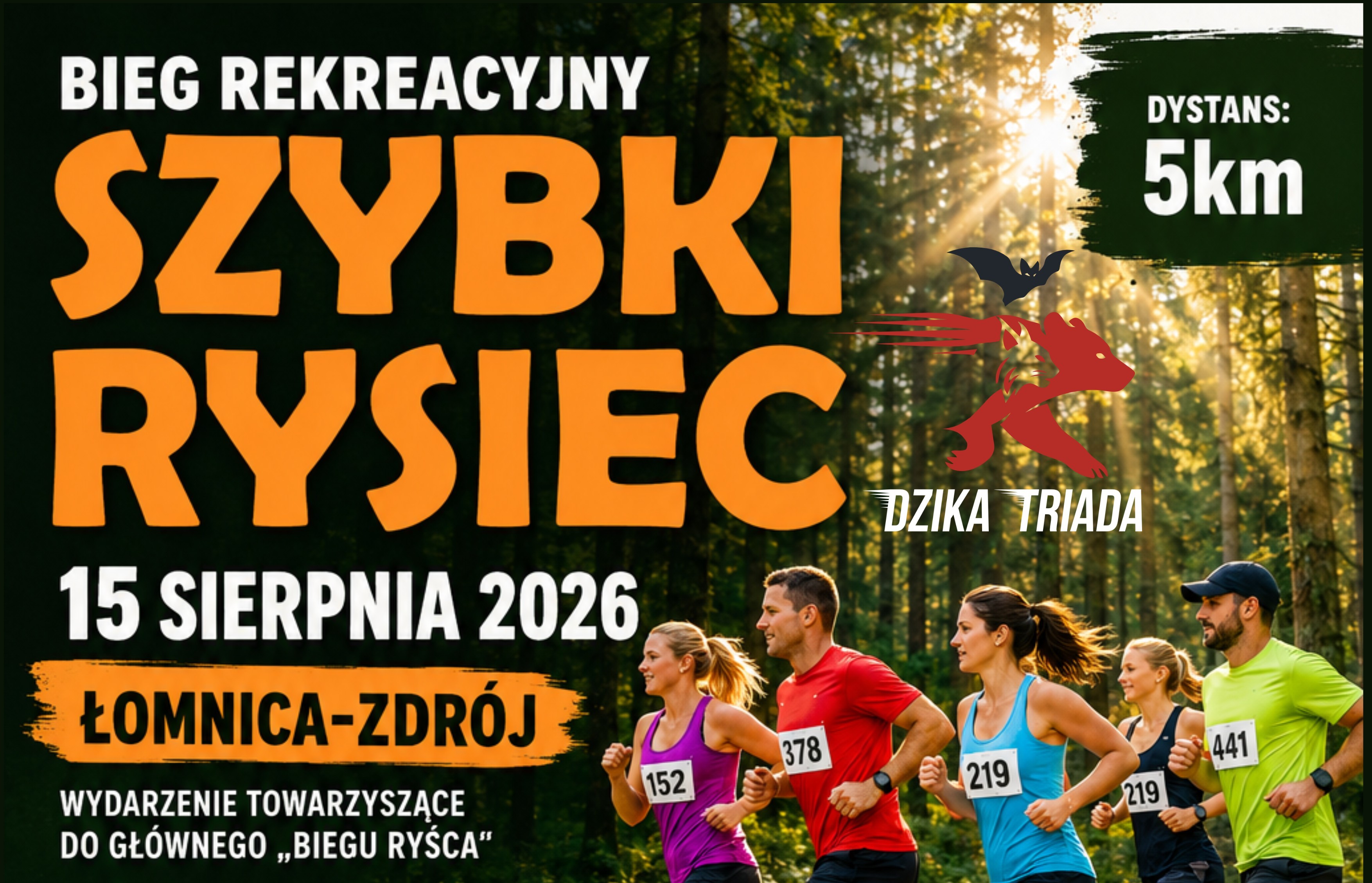 Zapisy na bieg towarzyszący w Łomnicy-Zdroju na 5km :)